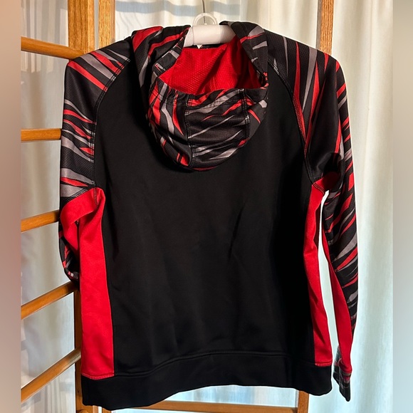 Russell Athletic Boys Youth Hoodie Pullover Sweatshirt Jacket Red Black XXL - Picture 2 of 4